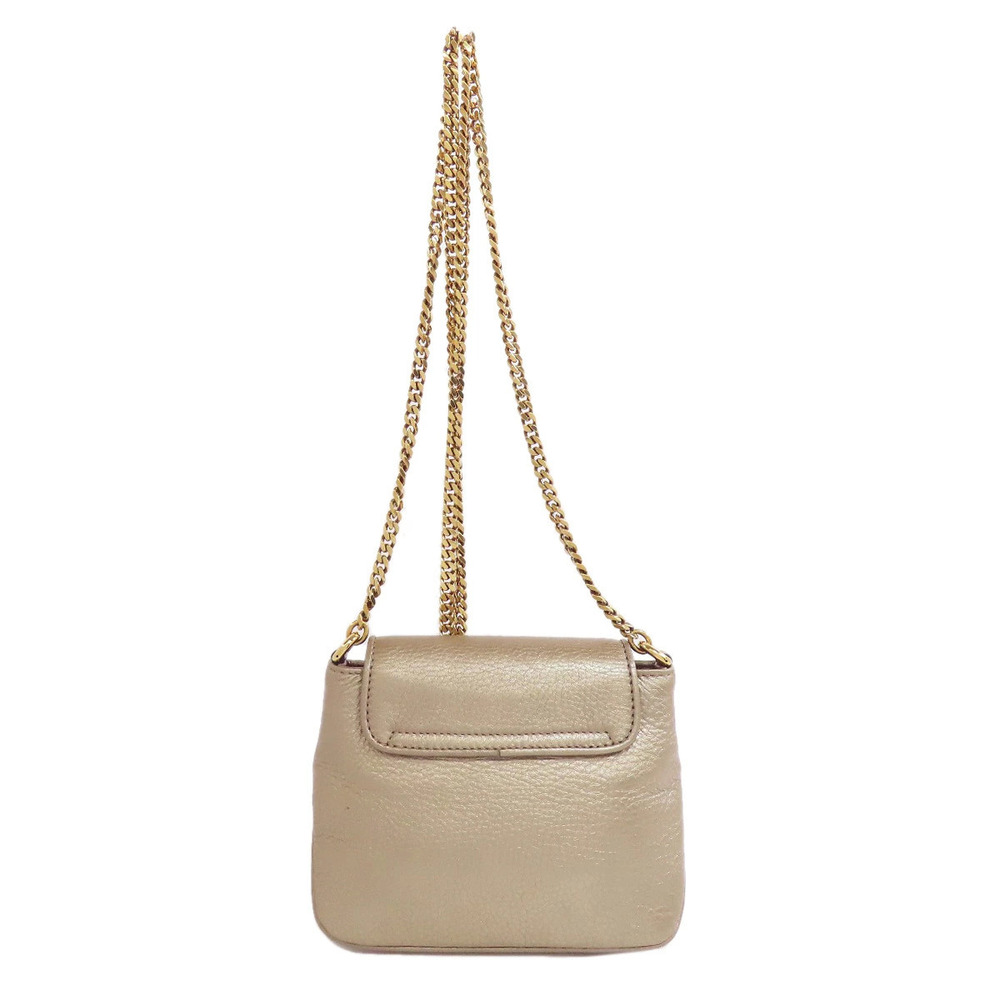 Gucci Leather Chain Shoulder Bag Black